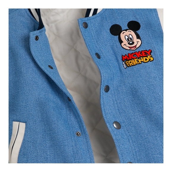 NWT Disney Mickey & Friends embroidered varsity jacket sold out htf unisex - Picture 3 of 4